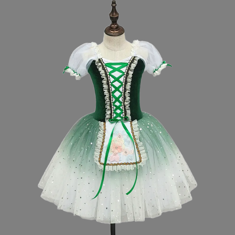 Children's ballet dress girls' dance dress Giselle ballet dress gymnastics costume school dance program practice costume stage collective pe