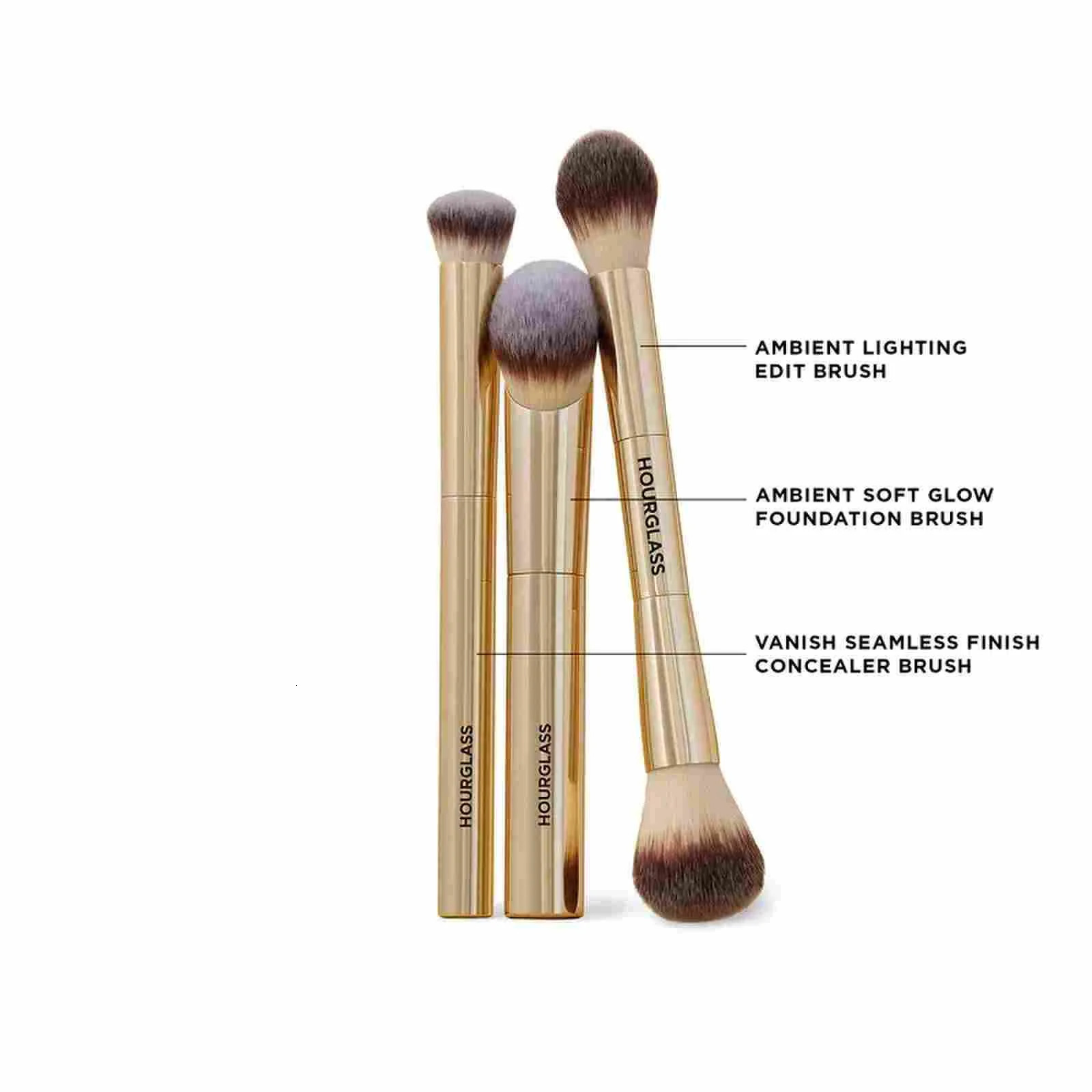 Hourglass Makeup Brush - 3piece Foundation Brush Loose Powder Brush Concealer Brush Brush Cartridge 250818