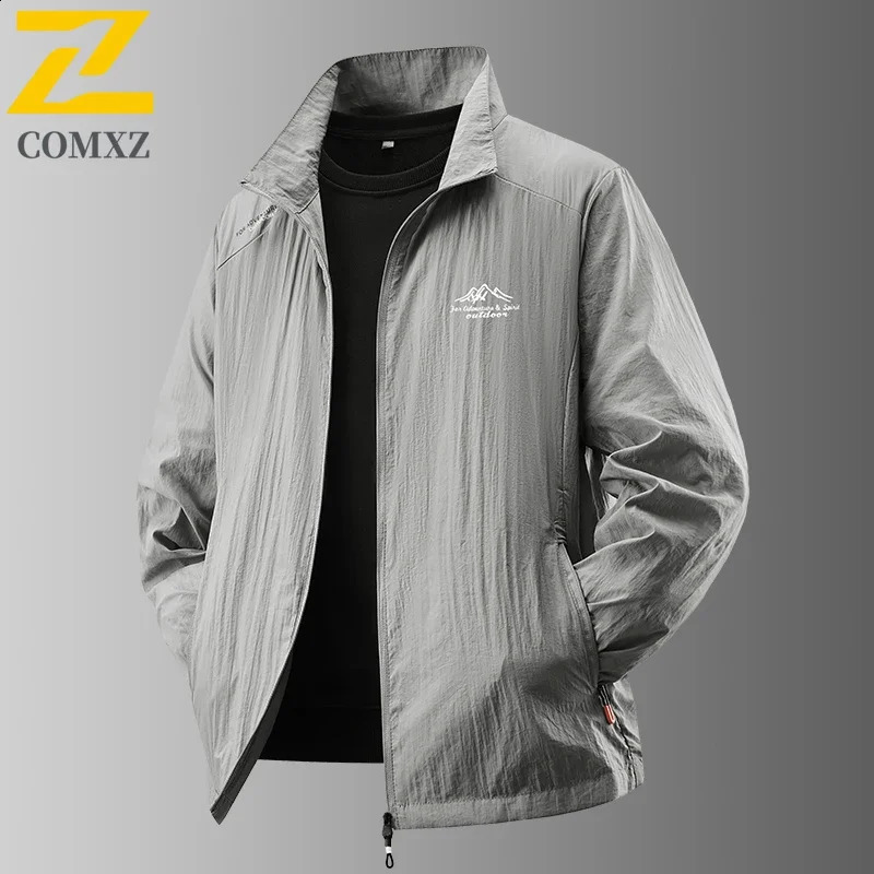 2025 Mens Summer Sun Protection Jacket UltraLight Thin SkinFriendly Breathable UV Proof Fishing Ice Silk Sunscreen Coat251009
