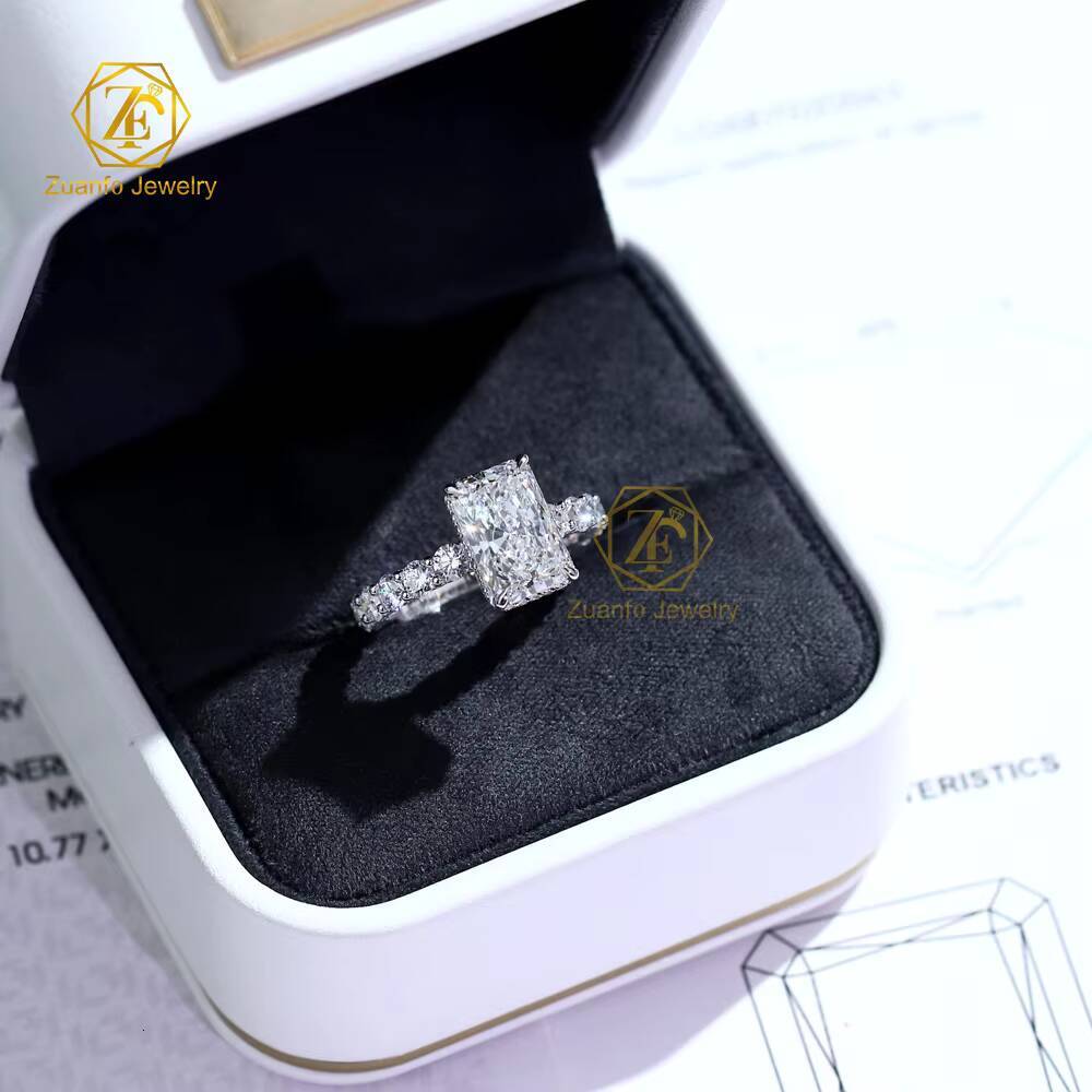 Luxulry Gia Igi Certified Cvd HPHT Lab Grown Diamond 14k 18k Solid Gold Rings Engagement Wedding Ring Jewelry for Women Men