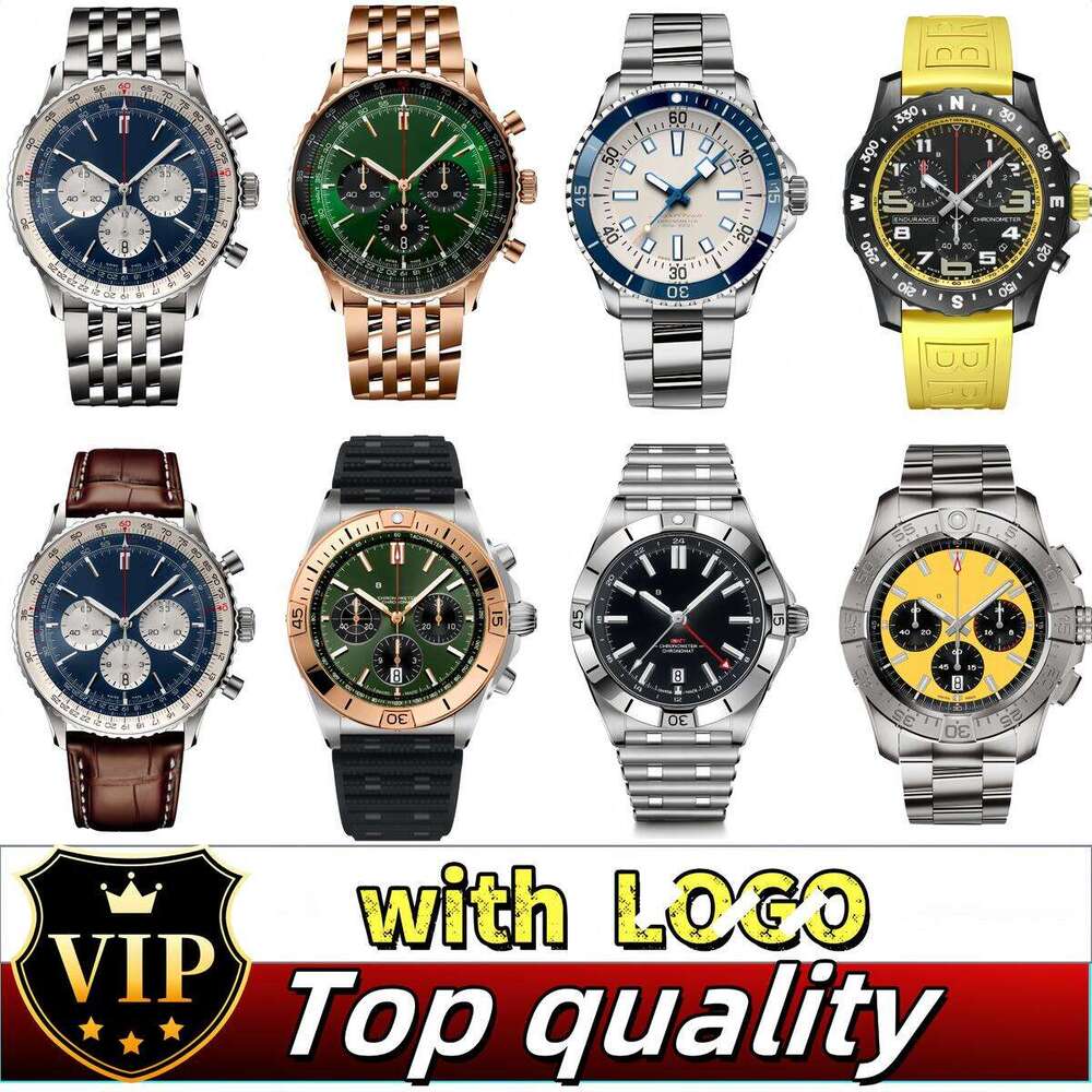 Brettling Watches Designer Elegant Mens Timepiece Watch Man Watch High Quality Navitime Chronograph Leather Bands Watch Movement Automatic Quartz Watch 66f