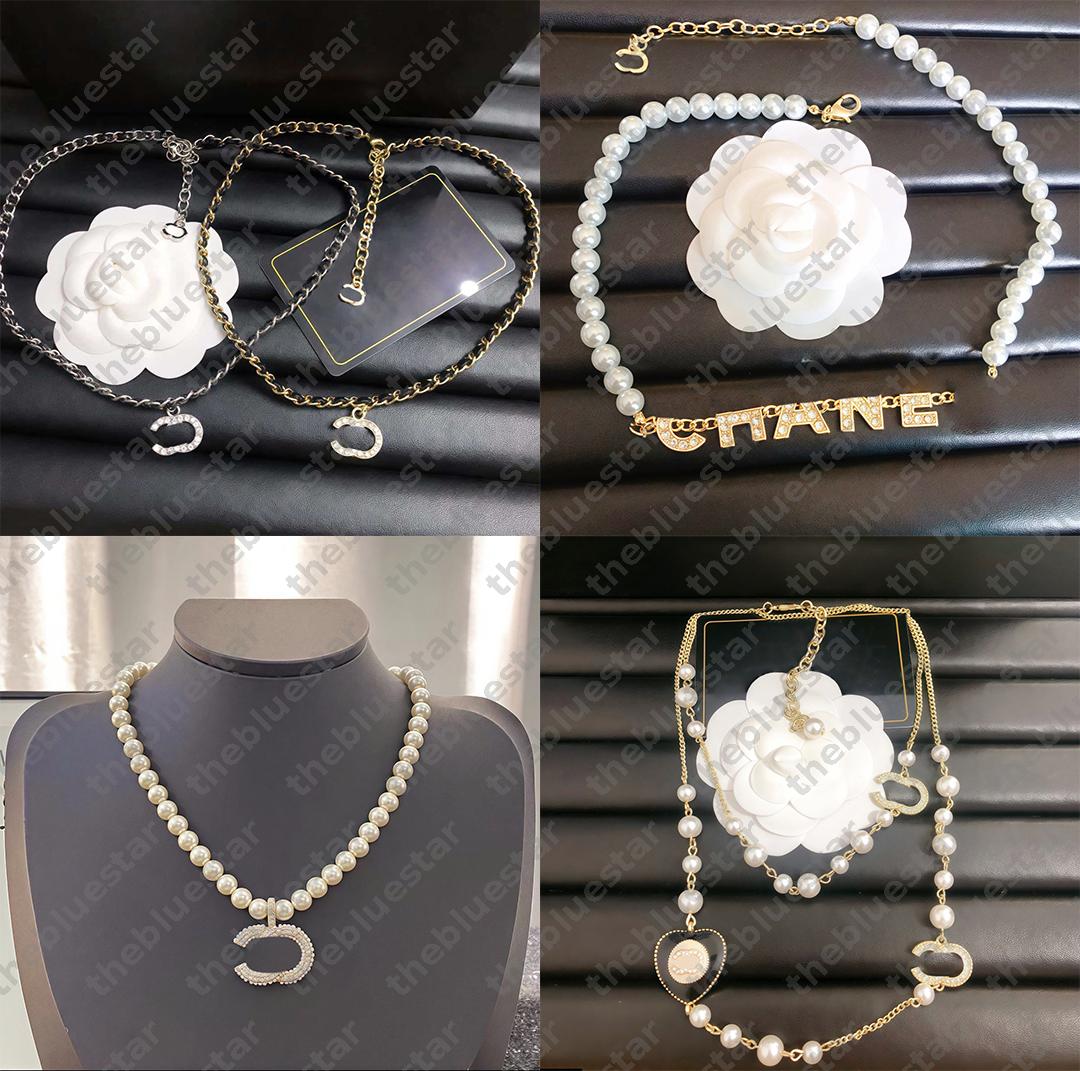 Designer Necklace Two Cc Stainless Steel Pendant Necklace Fashion Women Womens Golden Chain Design Jewlery Party Gifts CRD2508235