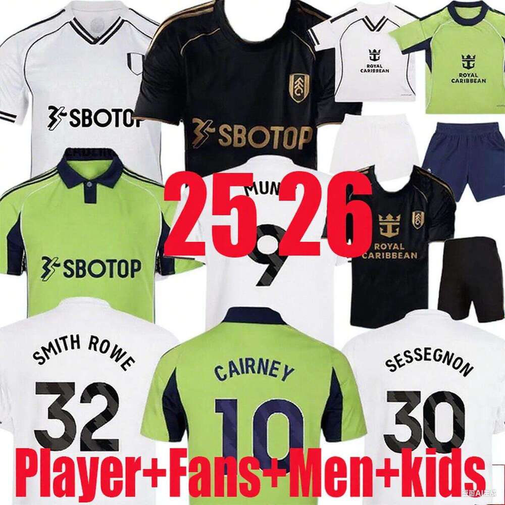 2025 2026 Fulham Muniz Andreas Cairney Smith Rowe Raul Fulhams Football Shirt Soccer Jerseys Mitrovic Robinson 25 26 Wilson Men Children Childre