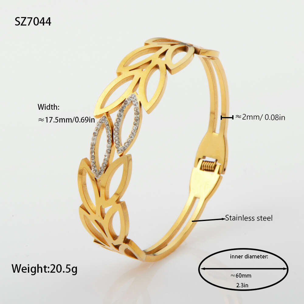 Luxury Jewelrys Bracelet Fashion Trendy Bangle Gold Plated Titanium Steel Diamond for Women Men Nail Bracelets Silver Classic Jewelry