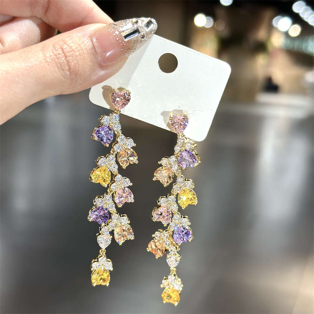 Earrings for Women Statement Colorful Rhinestone Shiny Crystal Dangle Earring Beautiful Cute Jewelry Gifts