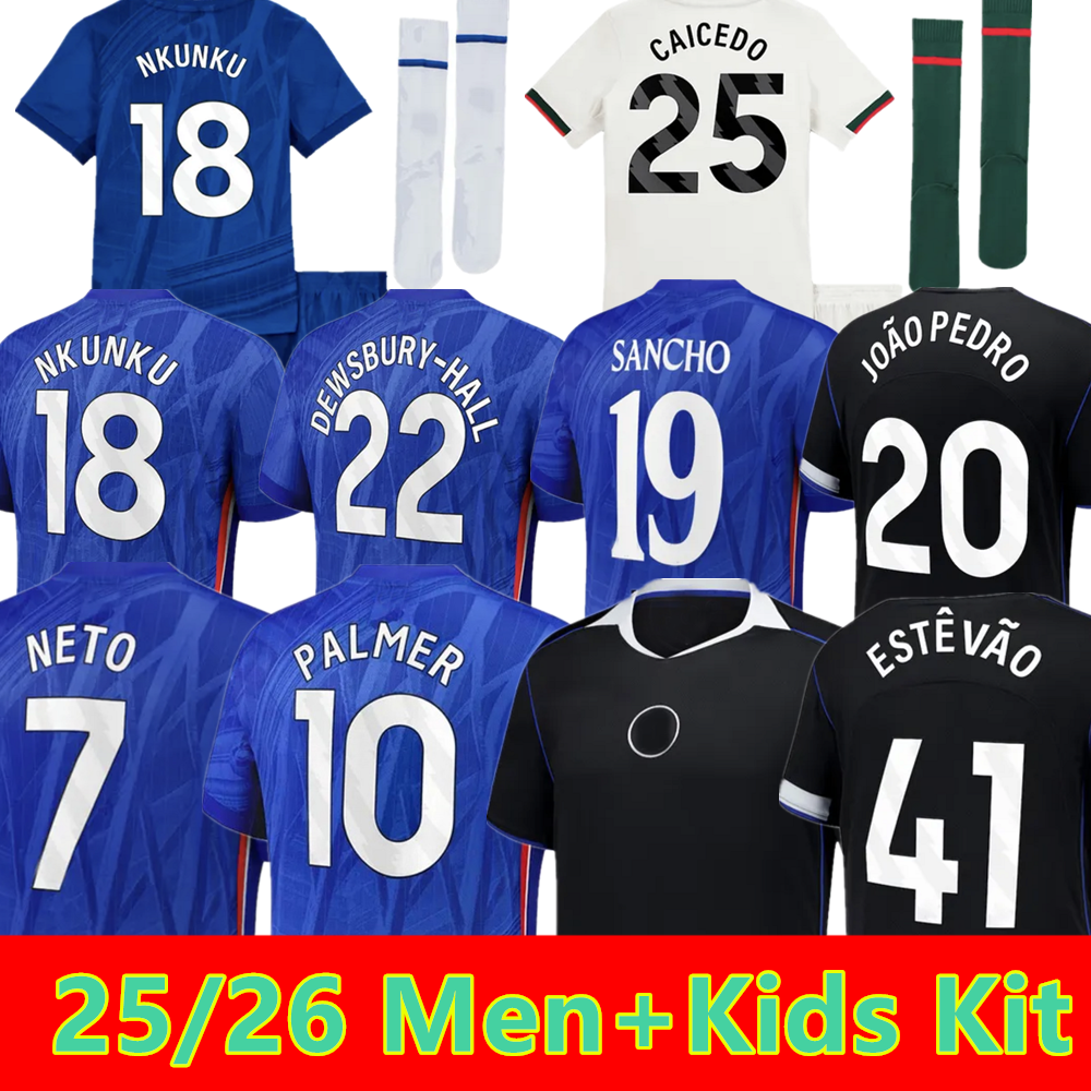25 26 PALMER ENZO NKUNKU Soccer Jerseys 2025 2026 FOFANA Black football shirt CUCURELLA Mash Up kits CAICEDO LAVIA