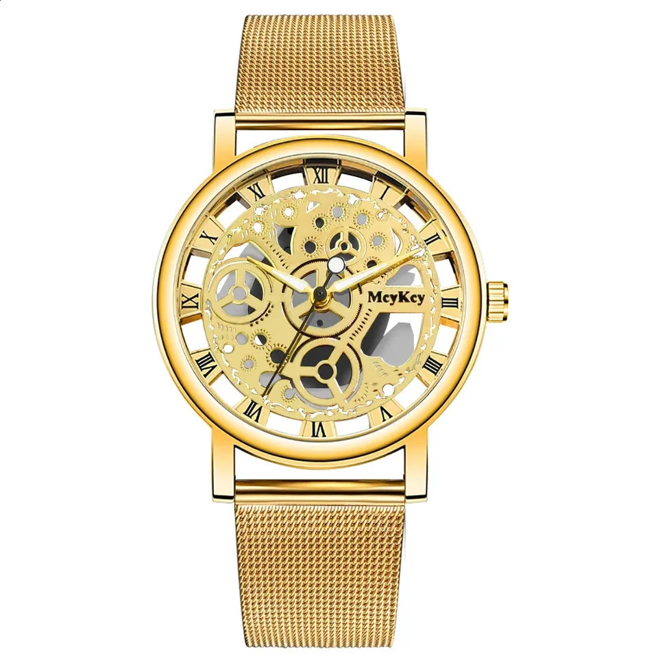 Fashion Top Women Hollow Skeleton Faux Mechanical Watch Ladies Quartz Wrist Watches For Female Relogio Feminino 250818