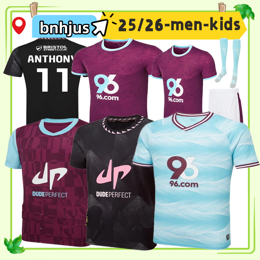 25 26 burnieys soccer jerseys 24 25 home FOSTER SARMIENTO BROWNHILL football shirts RODRIGUEZ BENSON uniform ROBERTS REDMOND jersey camisa FOSTER me kids uniforms