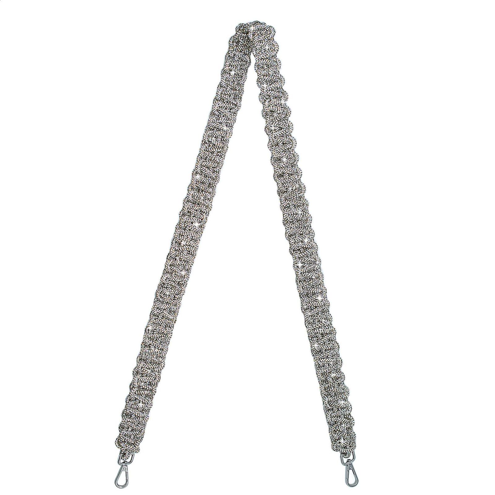 Crystal Rhinestones Diamond Woven Handmade Bag Strap For Handbag Purse Crossbody Shoulder Strap Glitter Belt Bag Accessories 240805