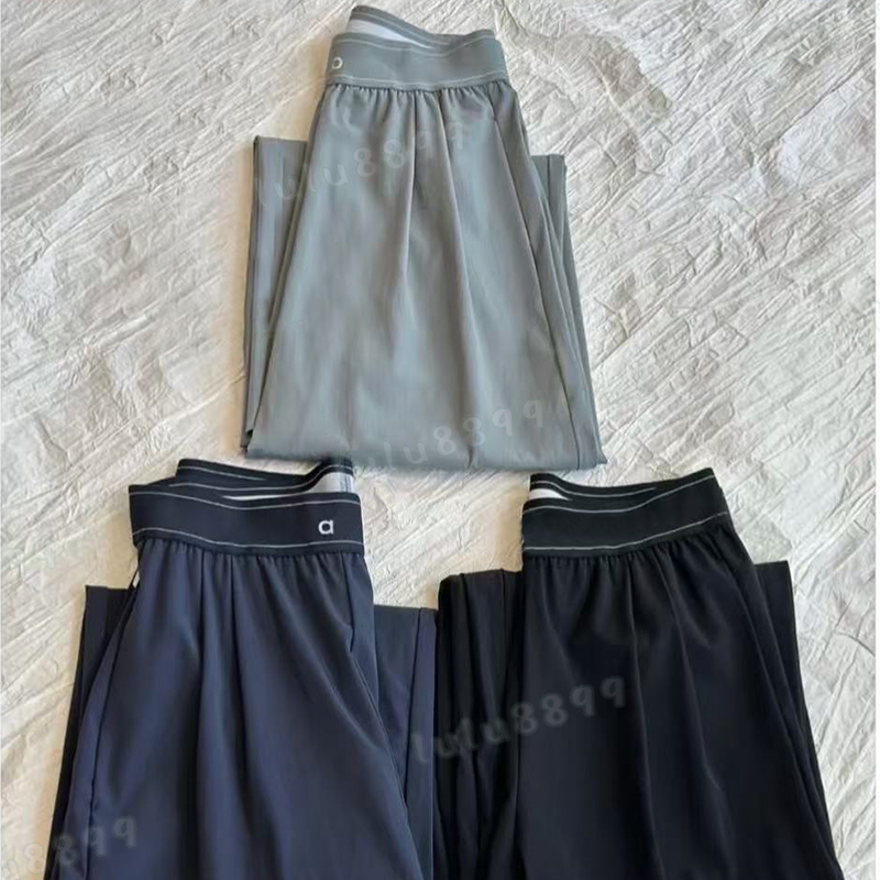 Designer Yoga Sports Pants Womens High-Waist Full-length Dance Studio Trousers Straight-Leg Suit Up Trouser Wide-leg Pants Jogger Sweatpants Wrinkle resistant