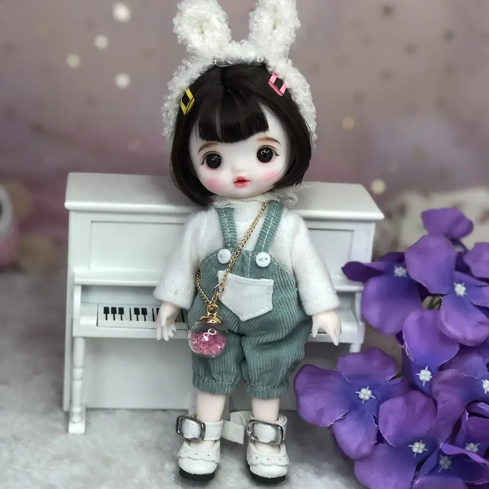 17CM Mini Cute BJD Dolls Fashion Full Set Princess Makeup Joints Movable Accessories 16CM 18 Doll Girls Child Toy Gifts 250822