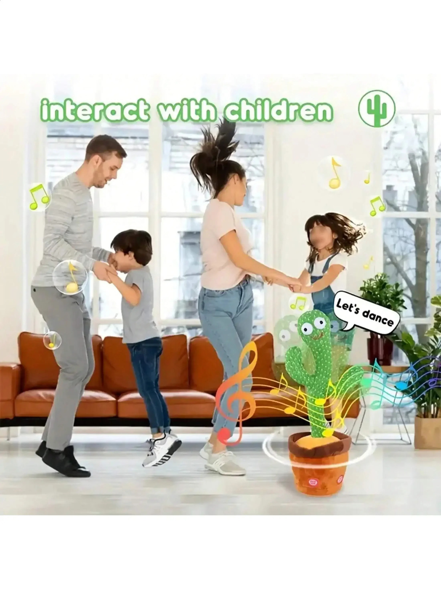 1pc-A Talking Cactus Toy That Can Be Charged Recorded And Repeated Suitable For Spanish English And Arabic Voice Changer 250822