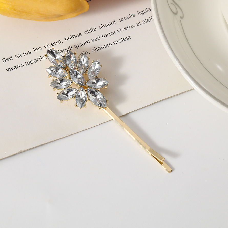 Korean Style High-End Rhinestone Back of Head Hairpin Bun Large Horizontal Clip Hair Accessory SY-8133