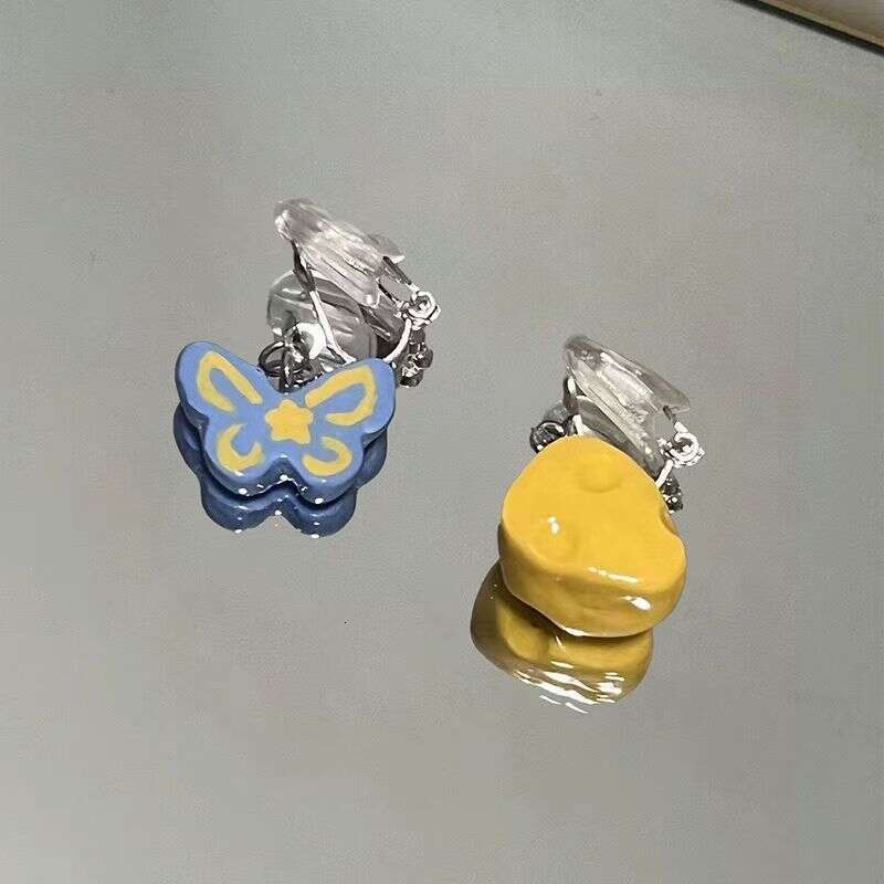 Sweet and lovely butterfly Earrings for Women Jewelry Charm Tiny Opal Moon Star Earrings Star White Fire Opal Stud Earring Petite Minimalist