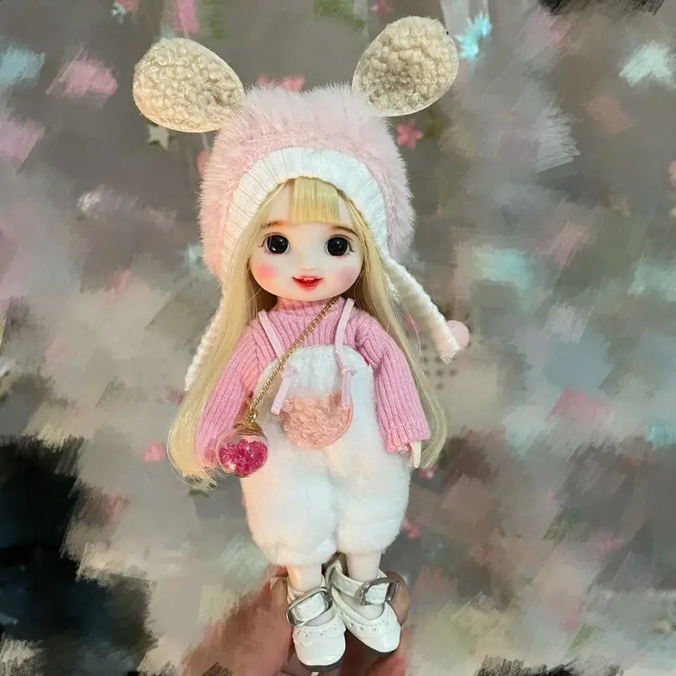 17CM Mini Cute BJD Dolls Fashion Full Set Princess Makeup Joints Movable Accessories 16CM 18 Doll Girls Child Toy Gifts 250822