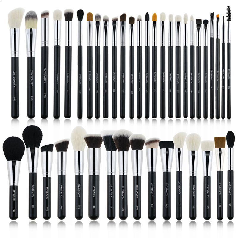 Makeup Brush Classic 20pieces/15 pieces/30 pieces high-quality soft fiber hair/animal hairleather material brush bag 250402