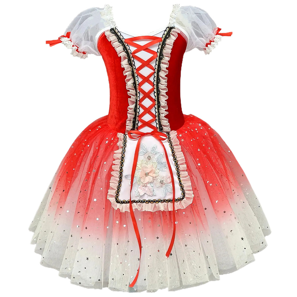 Children's ballet skirt girls' dance skirt Giselle ballet skirt gymnastics costume school dance program practice costume stage collective pe