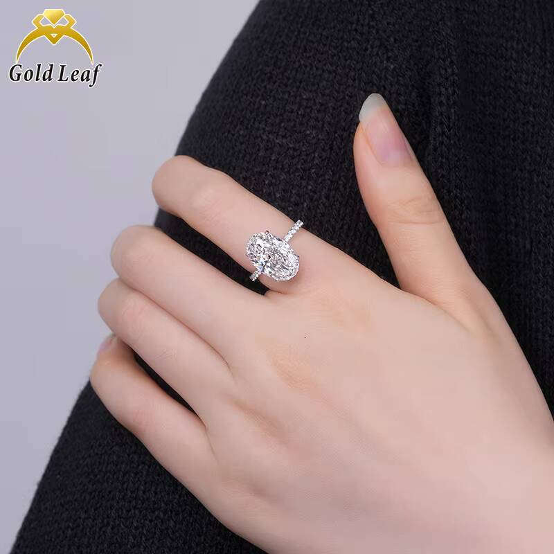 Jewelry Customized 14K 18K Gold Oval Shape IGI Certified DEF VVS 10CT 8CT 6CT Lab Grown Diamond Rings