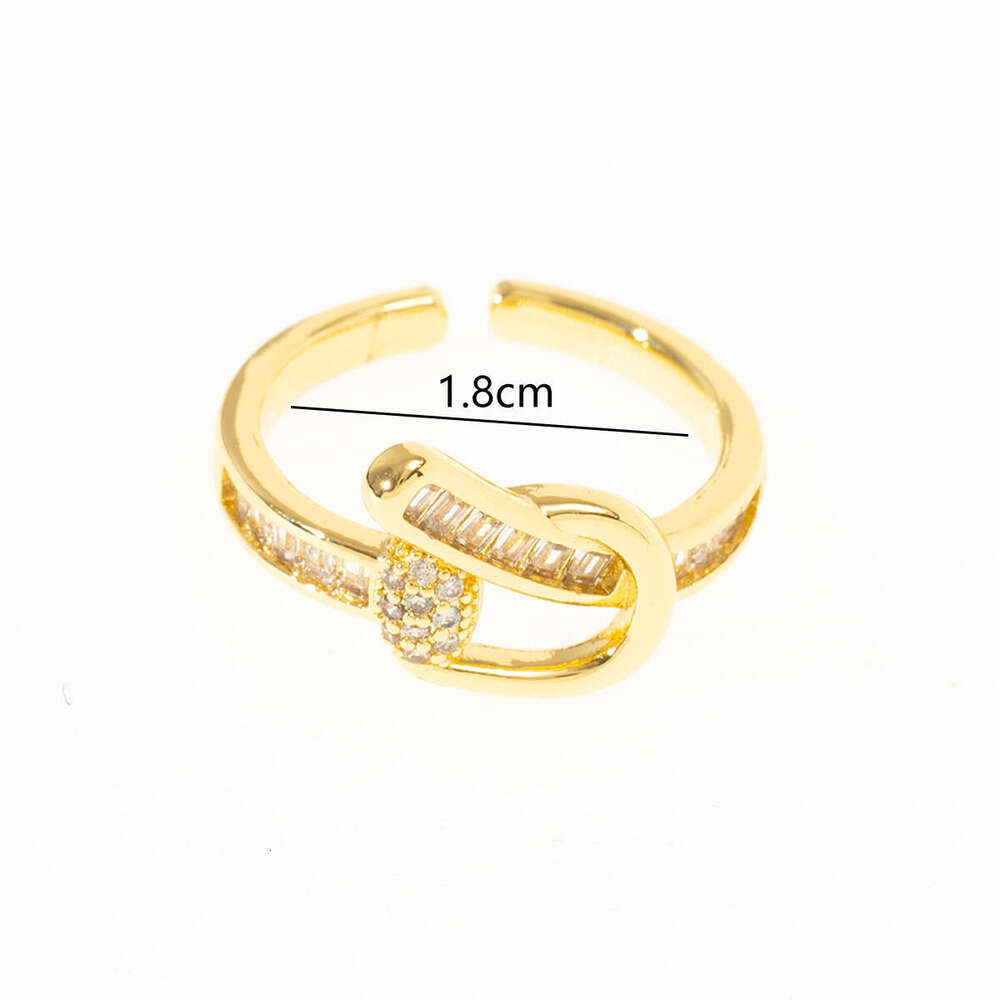 Fashion simple Knot ring High Quality Ring Luxury For Rings Diamond Double Cluster Rings Women Letter Jewelry Valentines Day Gift Wedding