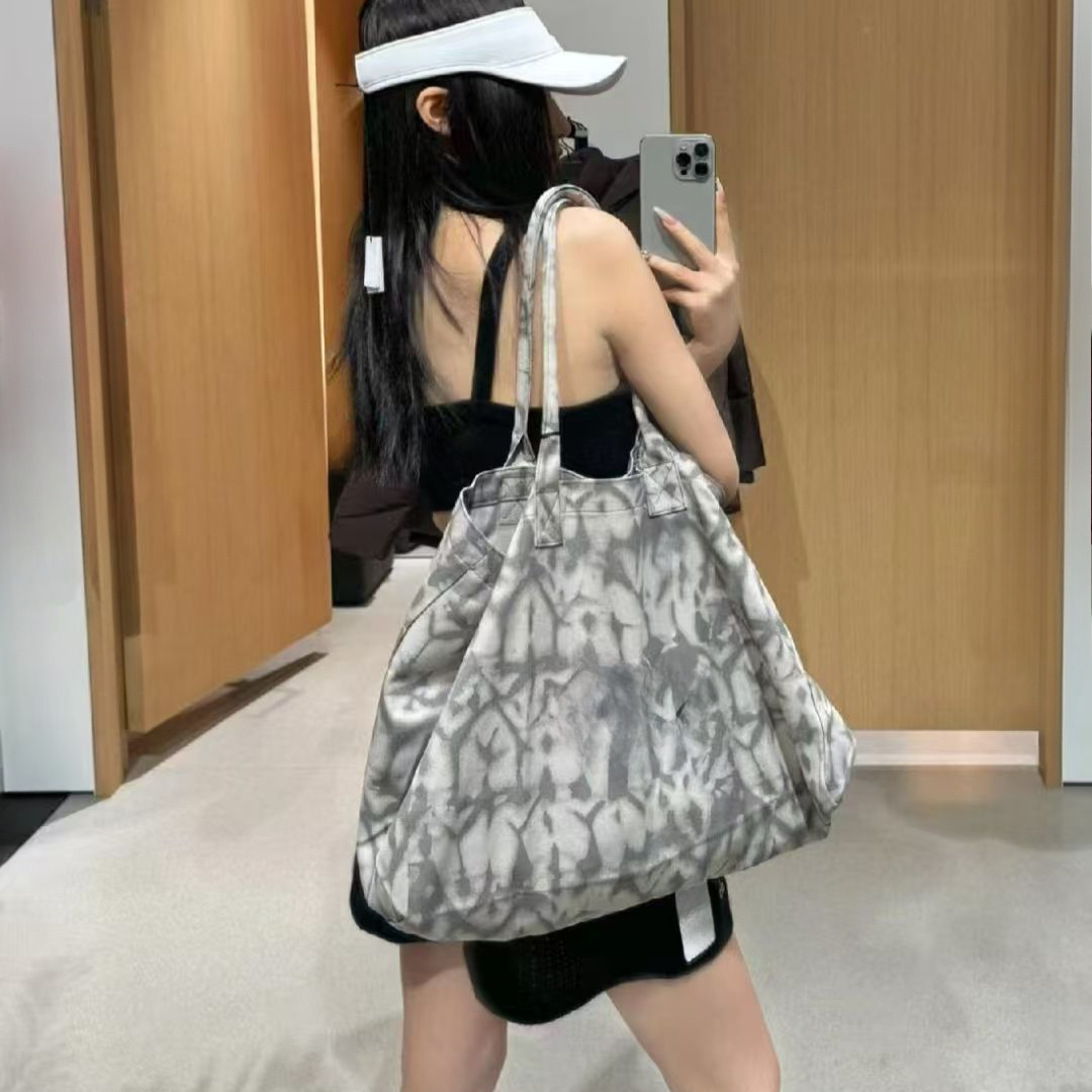 Designer Bags Yoga Tote Bag Print Sports Fitness Single Shoulder Handheld Bag Unisex Large Capacity Shopping Bag Leisure Outings Hauling Stuff To Work Canvas Bags