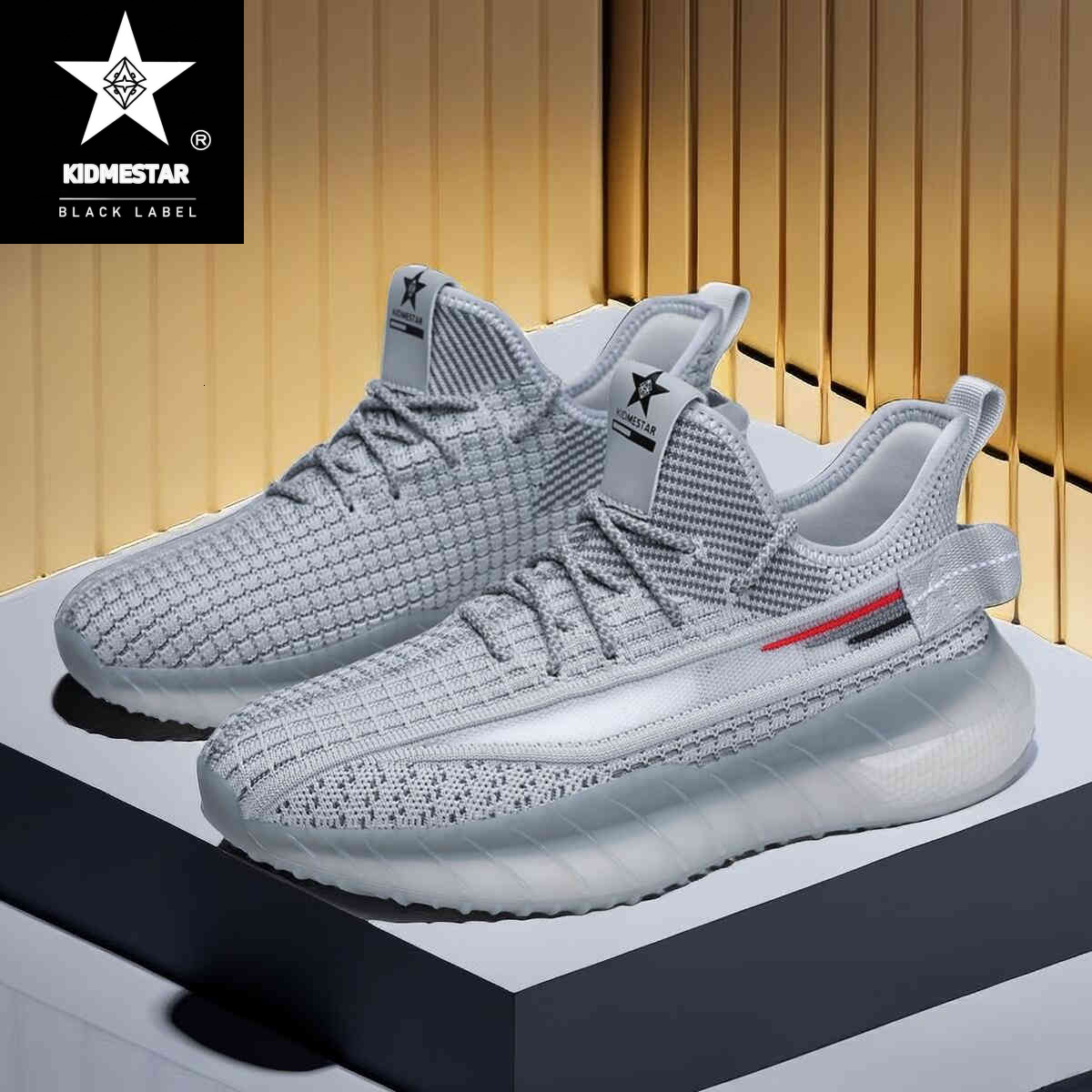 KIDMESTAR Men's Breathable Designer Outdoor Sports Shoes Fashionable Classic Flat Shoes Trendy Soft-soled Sports Running Shoes Casual Luxury Brea