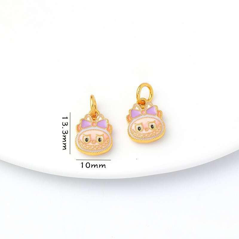 Fashion Trend Fresh Style Running Ring Heart Necklace High Color Retention Sand Gold Jewelry Bead Chain Versatile