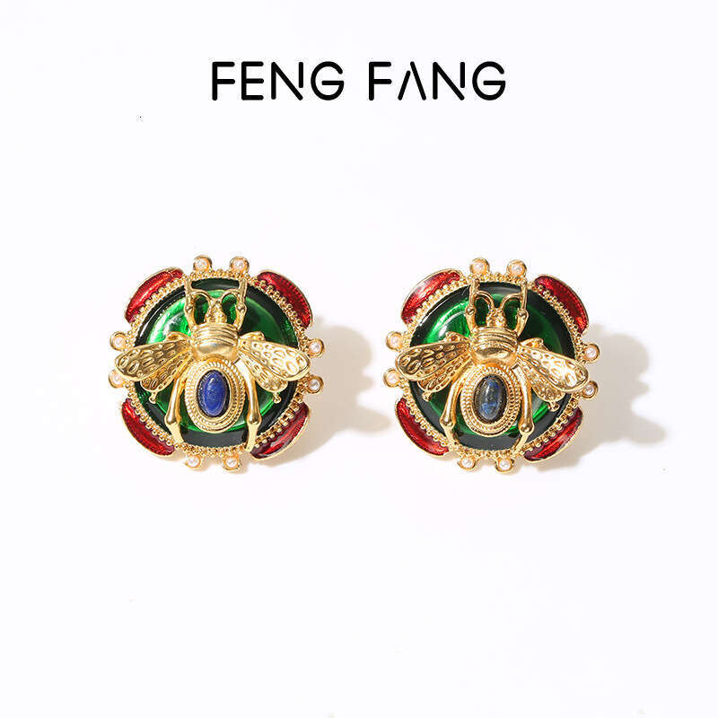 collections Chinese Style Enamel Earrings - Vintage Dangle Earrings with Lucky Motifs | New Asian Fashion Boho Ethnic Jewelry