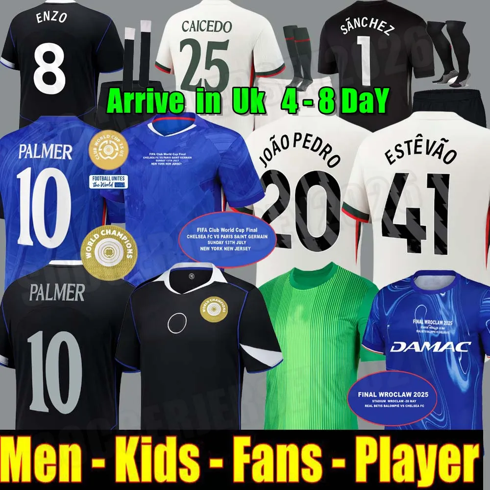 ENZO NKUNKU NETO PALMER soccer jersey 25 26 Soccer shirts pedro DELAP MUDRYK Madueke 2025 2026 football shirts top adult kids CAICEDO N.JACKSON999