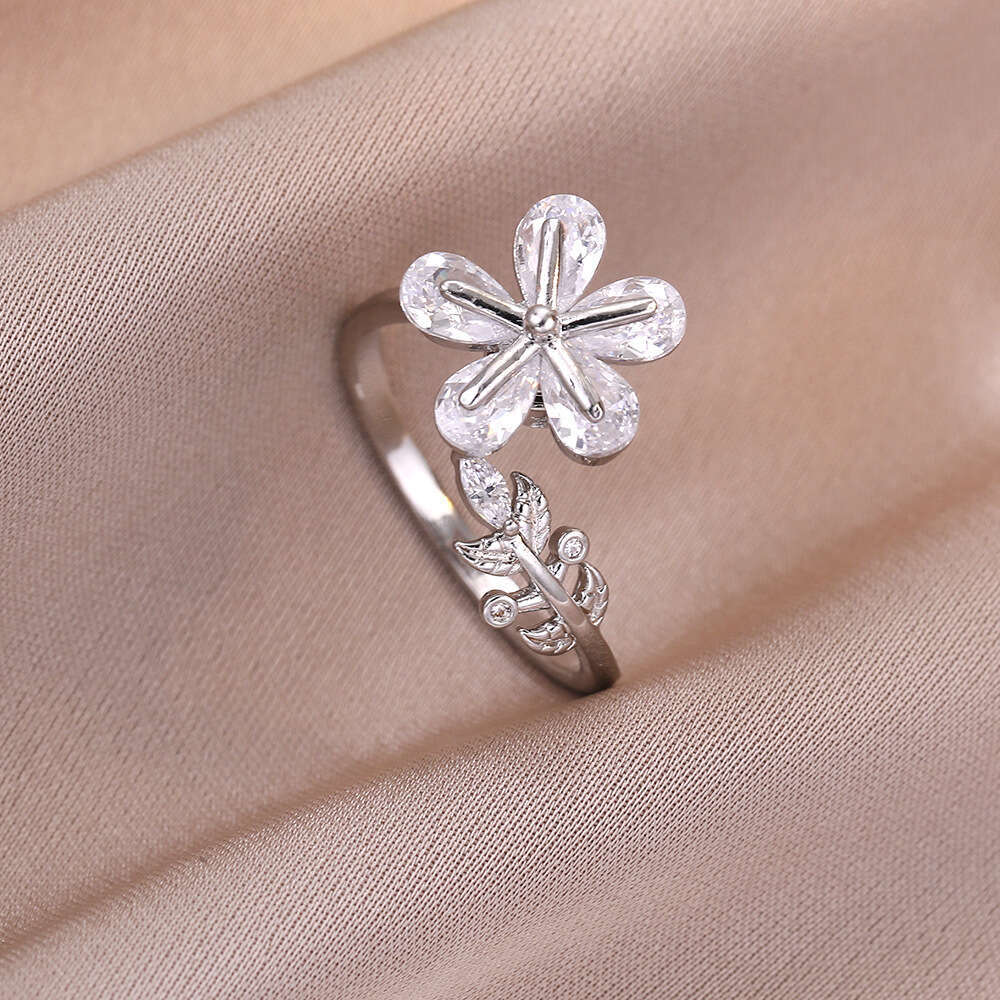 ring women high-quality Clover ring fashion women gem ring mother of pearls ring Jewelry Temperament rings Optional Gift Box