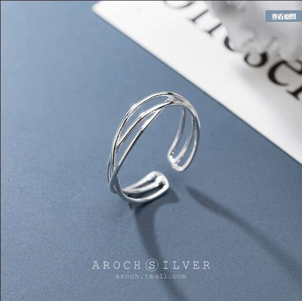 Personalized hollowed out lines silver punk band ring hollow design in platinum color for women wedding jewelry gift have