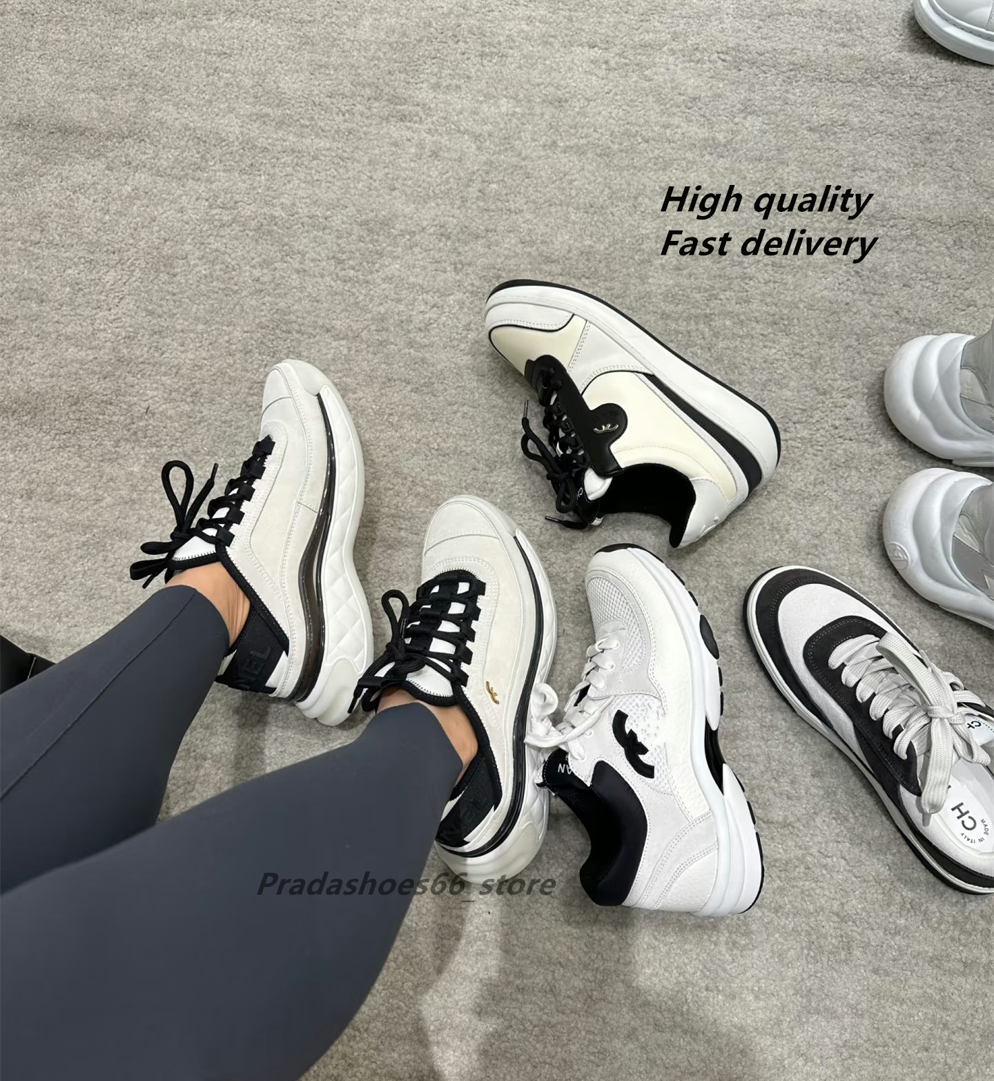 Chan Shoes for Women Platform Casual Sneakers Luxury Brand Designer Women Walking Shoes cd Breathable Chunky Hiking Running Woman Sports Shoes cc
