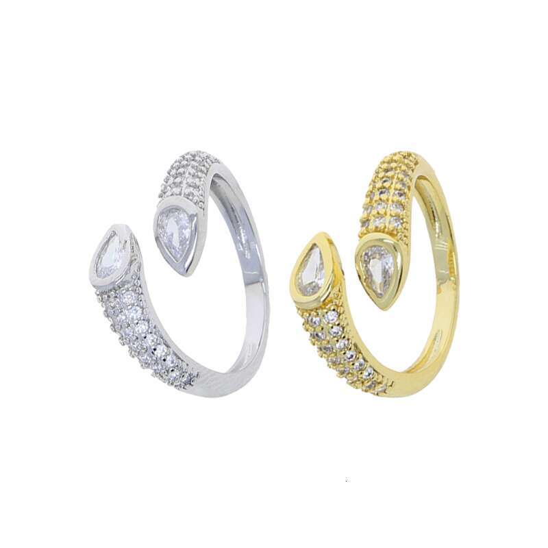 woman single row diamond rings simple personality Luxurys ring Fashion trend letters gift silver high class feeling jewelry versatile romantic