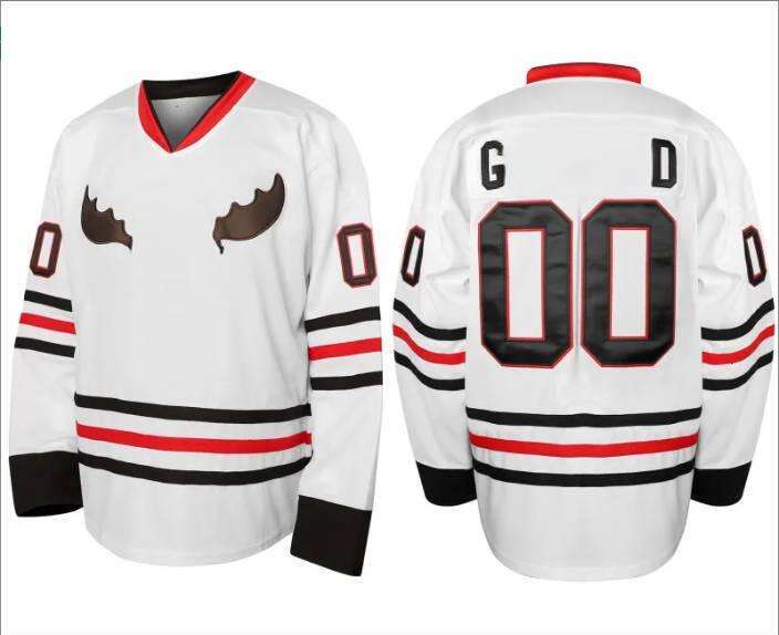 Men's 00 Ice Hockey Jersey V-Neck, Embroidered Letter Number Design, Polyester, hine Washable - Perfect for Sports & Casual Wear