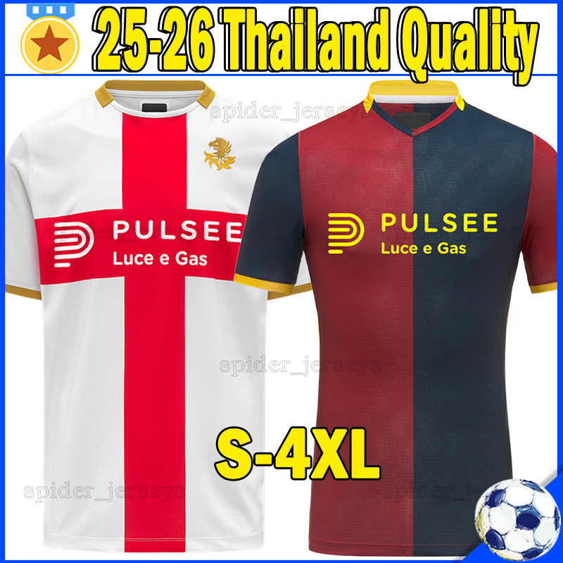 XXXL 4XL 25 26 Genoa VITINHA Soccer Jerseys EKUBAN VENTURINO MALINOVSKYI 2025 2026 VITINHA EKHATOR ELLERTSSON Football Shirts FRENDRUP H.CUENCA MASINI Men Uniforms