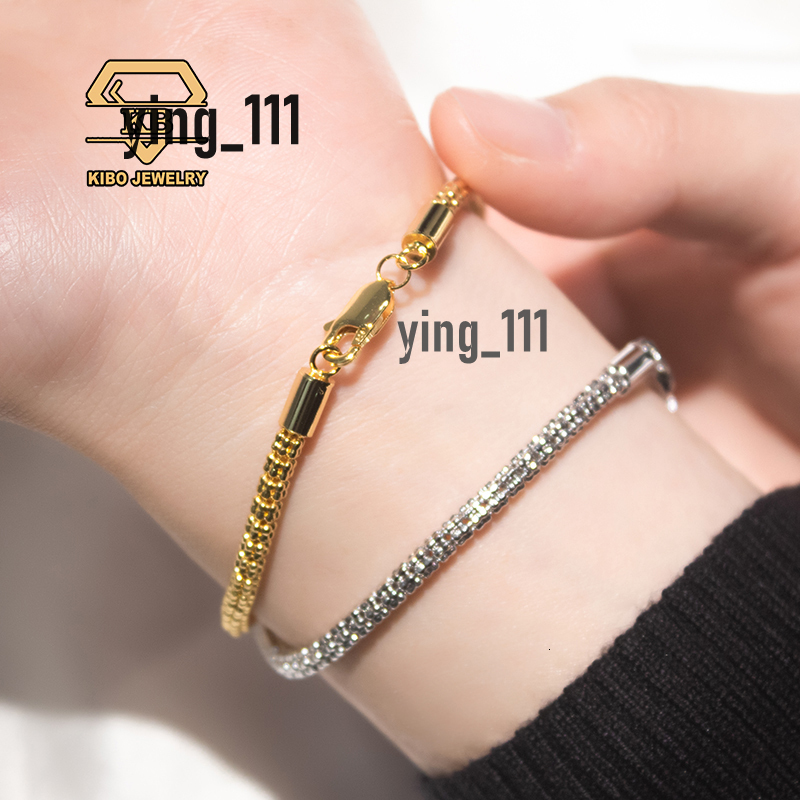 Iced Out Hot Selling S925 Moon Iced Chain Jewelry Tennis Chains 925 Sterling Silver With Gold Plated 925 Silver Moon Ice Chains