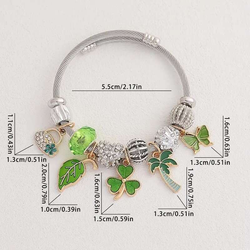 luxury jewelry New Style Personalized Key Heart Bee Mesh Handmade DIY Beaded Crystal Stainless Steel Bracelet for Women