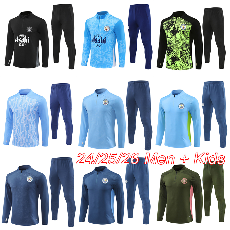 2025 2026 Man survetement football tracksuit training kit mens city 24 25 26 Foden De bruyne soccer tracksuit kids football kits ensemble foot chandal futbol tuta