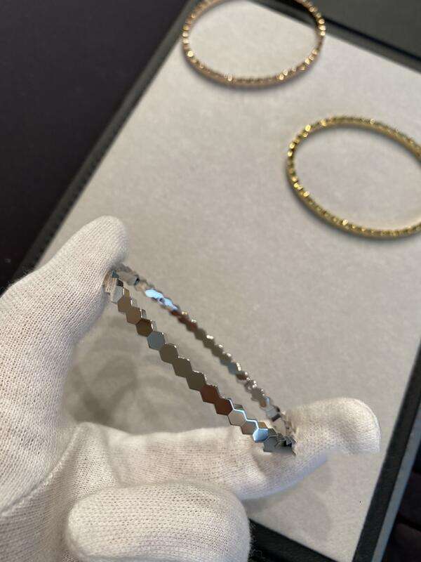 luxury jewelry Gold Plated Honeycomb bangle Brand Geometric Bracelets High Classic bracelet For ladies Birthday