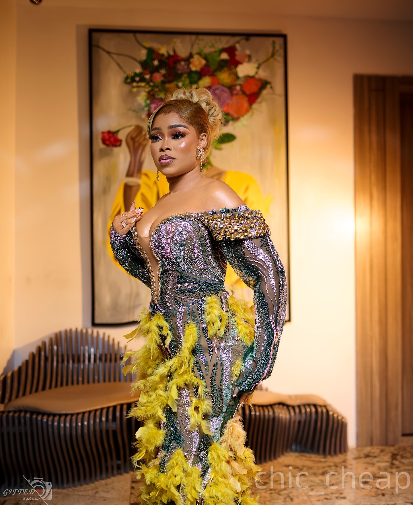 Mermaid Prom Dresses 2025 Feather Crystals Beaded Sequined Sparkly Evening Formal Party Second Birthday Engagement Gowns Plus Size Dress For Special O