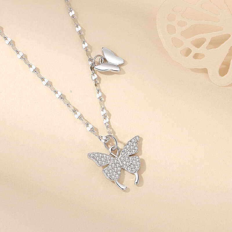 Light luxury Moissanite diamond Pendant Simple Fashion Jewelry Real Sterling Silver Gold Solitaire Gemstones Women Beach Clavicel Necklace Gift