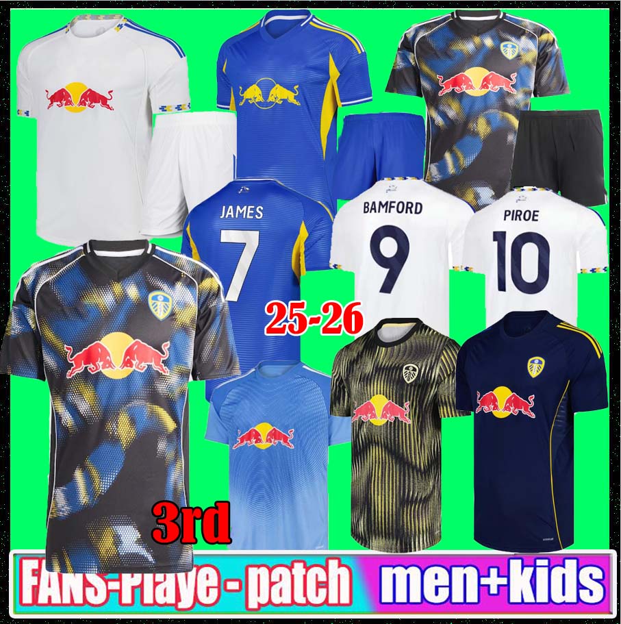 LEEDS UNITEDSS25 26 JAMES AMPADU Llorente Soccer Jerseys Adams PIROE AARONSON HARRISON JOSEPH leeds utd Football Shirt 25-26 Men Kids GEORGINIO ROTHWELL BAMFORD