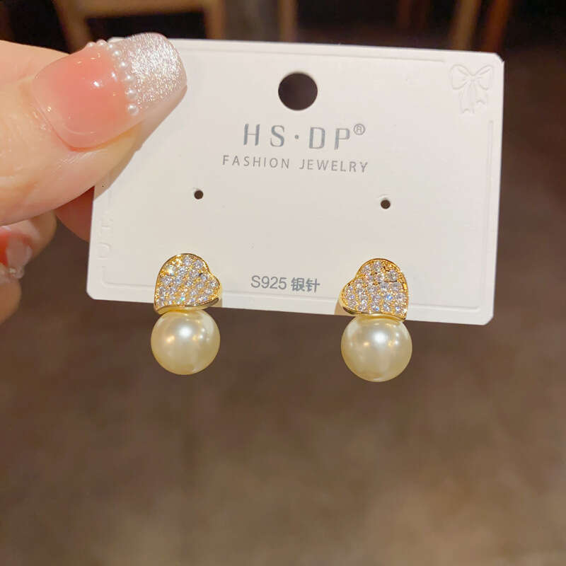 Earrings Gold Brass Copper Stamp Letter Earring Fashion Crystal Rhinestone Pearl Bowknot Womens Elegance Wedding Party Jewelry Accessories