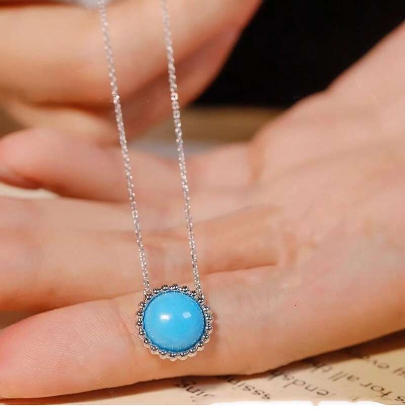 Simple, fashionable and trendy collarbone chain Jewelry Sets Sterling Silver stone Color Change women Lady Party Wedding Gift With Chain