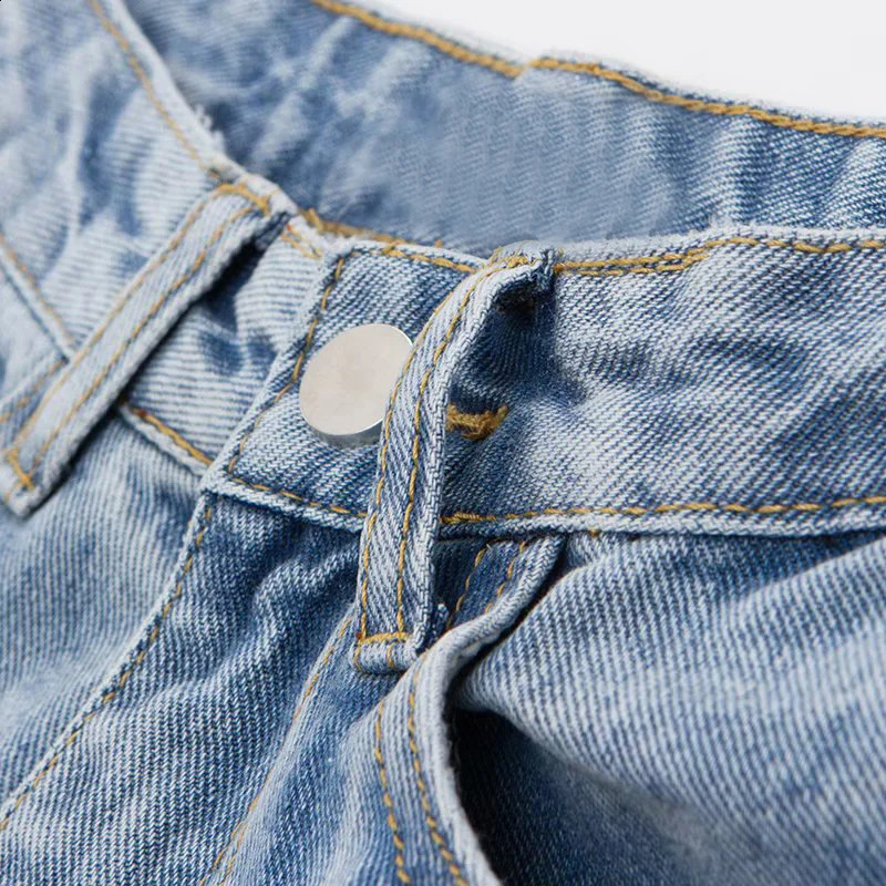 Highwaist Plussize Women Jeans Loose Small Person Straight Crotch Versatile Slimming Trousers Cotton Material Z260313