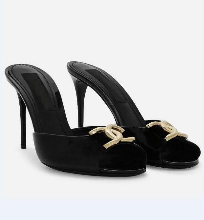 Elegant Brand Women Keira Sandals Shoes Patent Leather Mules Green Black Nude Open Toe High Heels Lady Comfort Walking Perfect Footwear tn designer shoes bag EU35-43