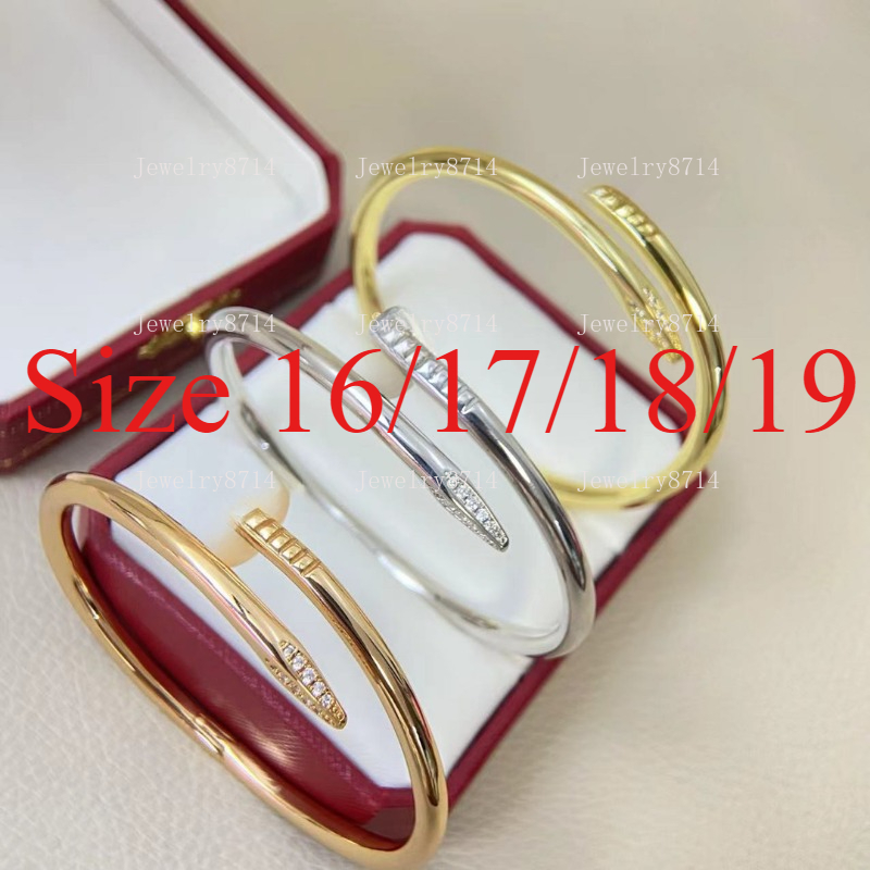 Classic nail bracelet designer bracelet fashion 18K gold titanium steel bracelet women's men's bracelet designer high quality 16-17-18-19 size