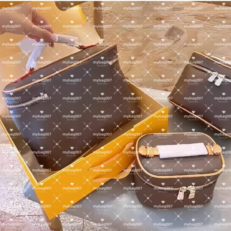 Womens Hag / old flower / rectangular handbag women travel makeup bag new designer high quality men wash bag cosmetic bags with dust bag free shipping