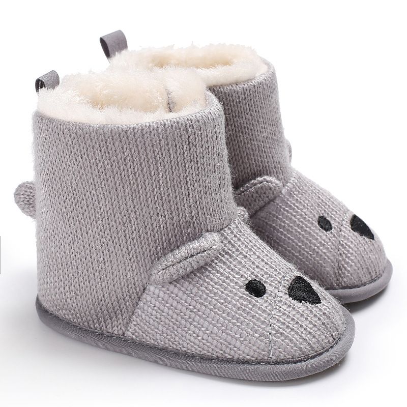 2025 Infant Winter Baby Toddler Newborn Cute Cartoon Bear Shoes Walkfashion Girls Boys Little Kid First Walkers Snow Boots 0-18 Months dh1922389