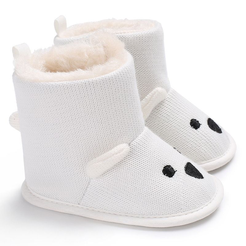 2025 Infant Winter Baby Toddler Newborn Cute Cartoon Bear Shoes Walkfashion Girls Boys Little Kid First Walkers Snow Boots 0-18 Months dh1922389