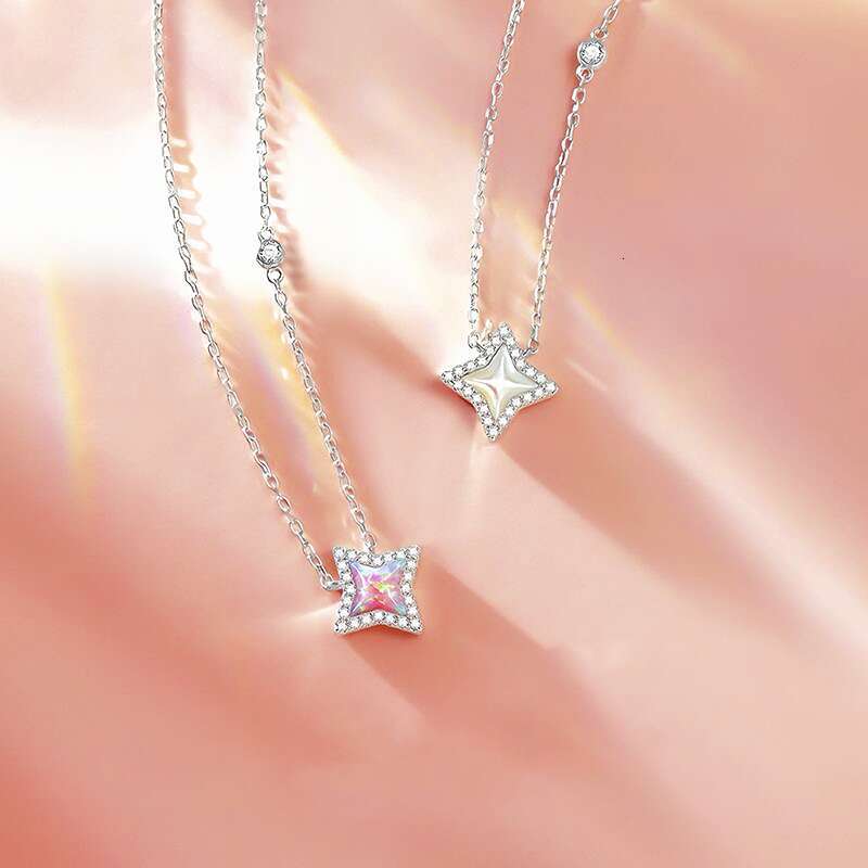 Four-pointed star light luxury collarbone chain Necklace for women Gold Plated Luxury necklaces Pendant Necklace Chain Jewelry Party gift